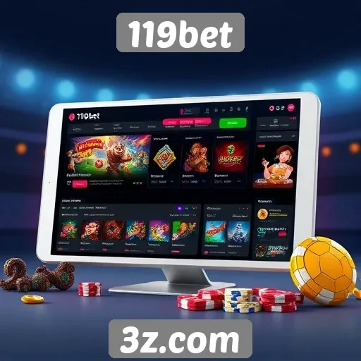 Navegação e design do site 119bet para jogadores