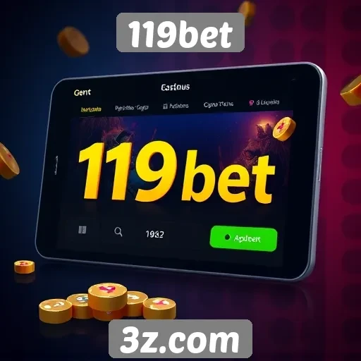 Interface do usuário no site de jogos 119bet